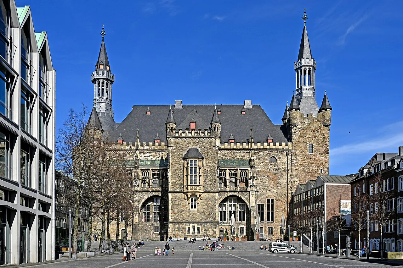 Aachen Town Hall seen from the south, Aachen.