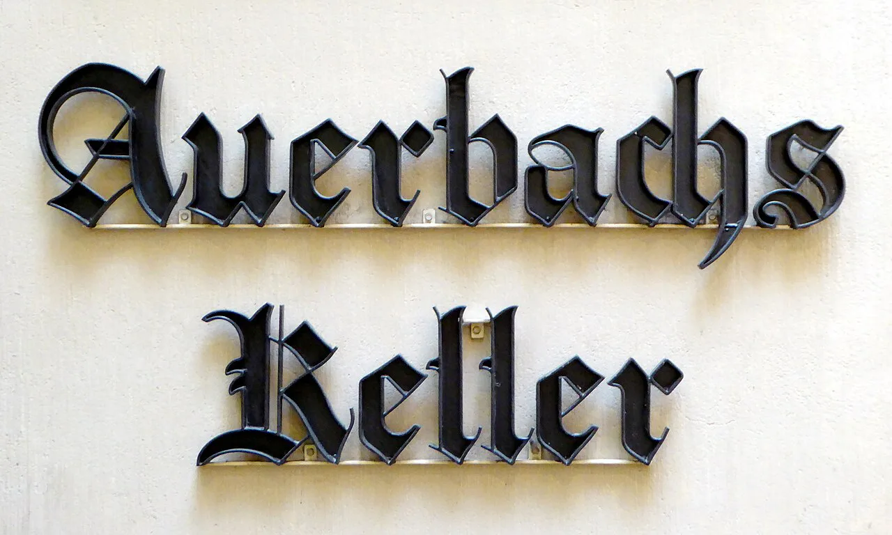 Auerbachs Keller lettering, Leipzig.
