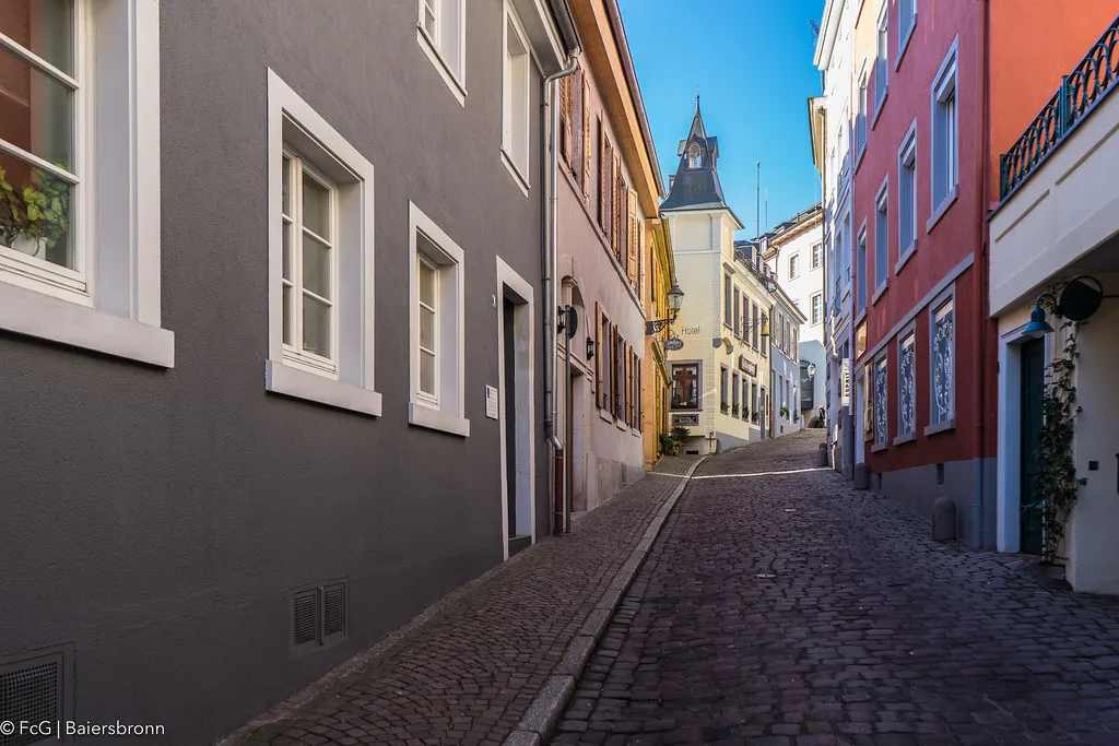A cobbled lane in the old town, Baden-Baden.