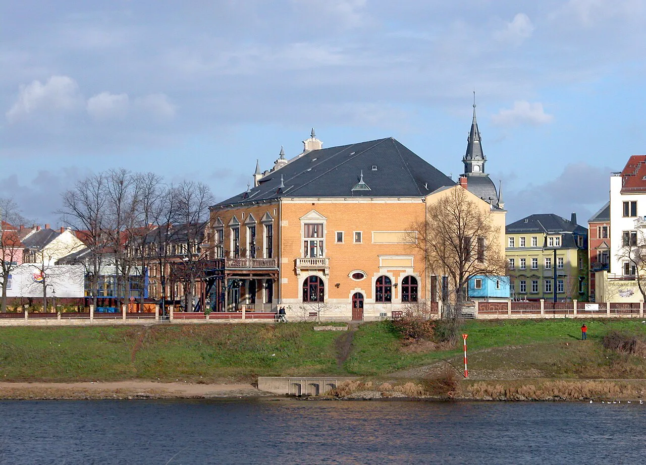 Ballhaus Watzke on the bank of the Elbe, Dresden.