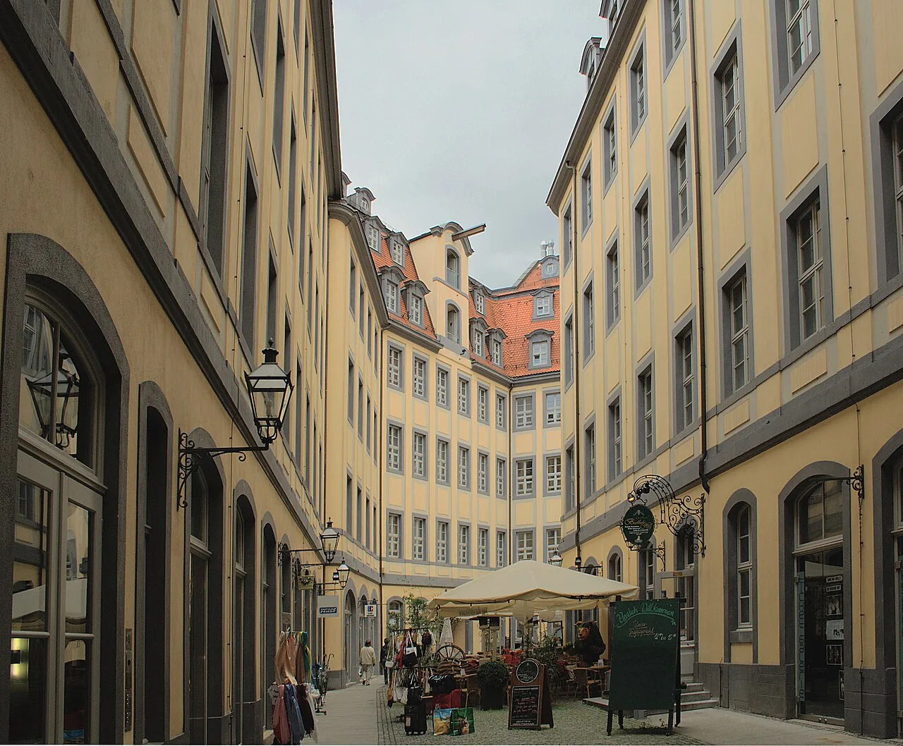 The courtyard passage of Barthels Hof, Leipzig.