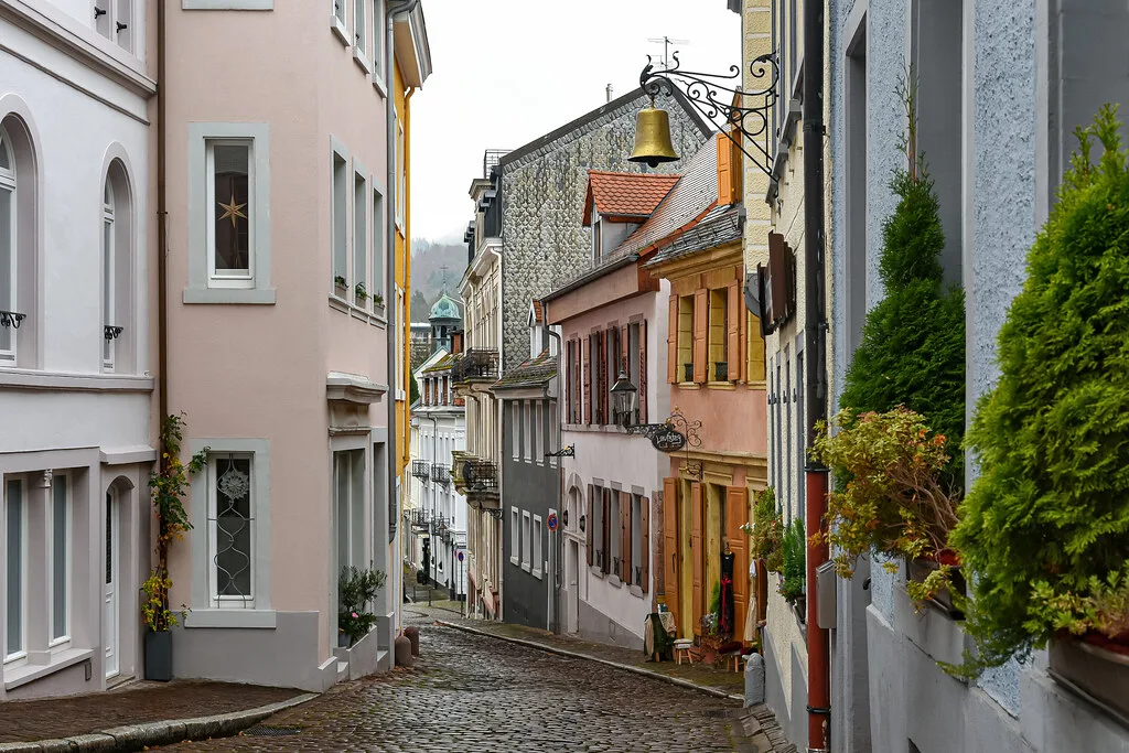 A narrow lane in the old town, Baden-Baden.