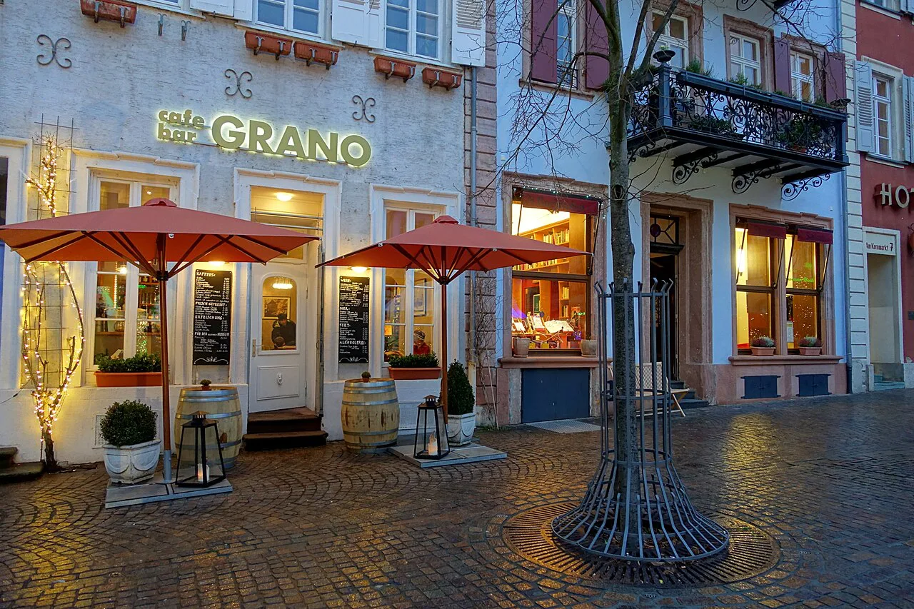 Café Bar Grano on the Kornmarkt, Heidelberg.