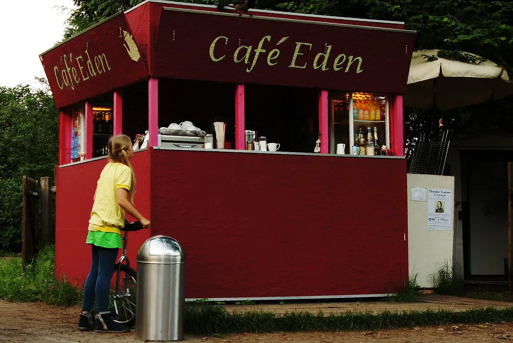 The Café Eden kiosk in Sanssouci Park, Potsdam.