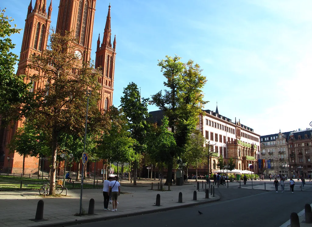 The Market Church on Schlossplatz, Wiesbaden.