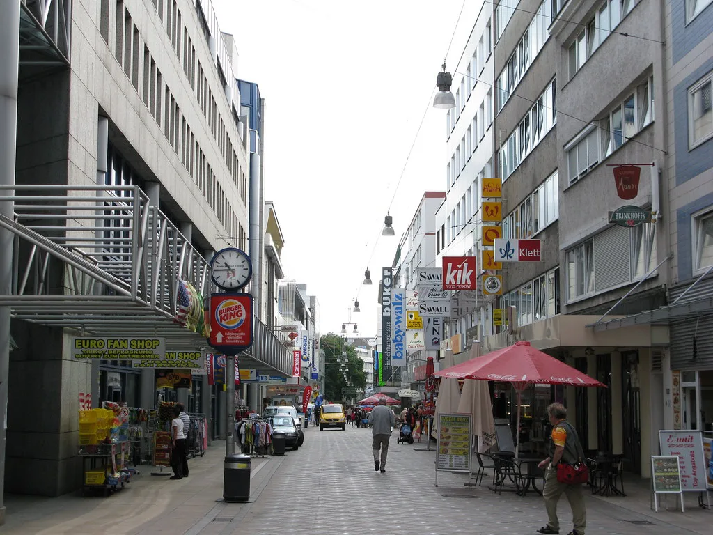 The Westenhellweg shopping street, Dortmund.