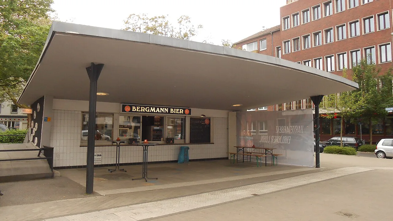 The Bergmann beer kiosk at Hoher Wall, Dortmund.