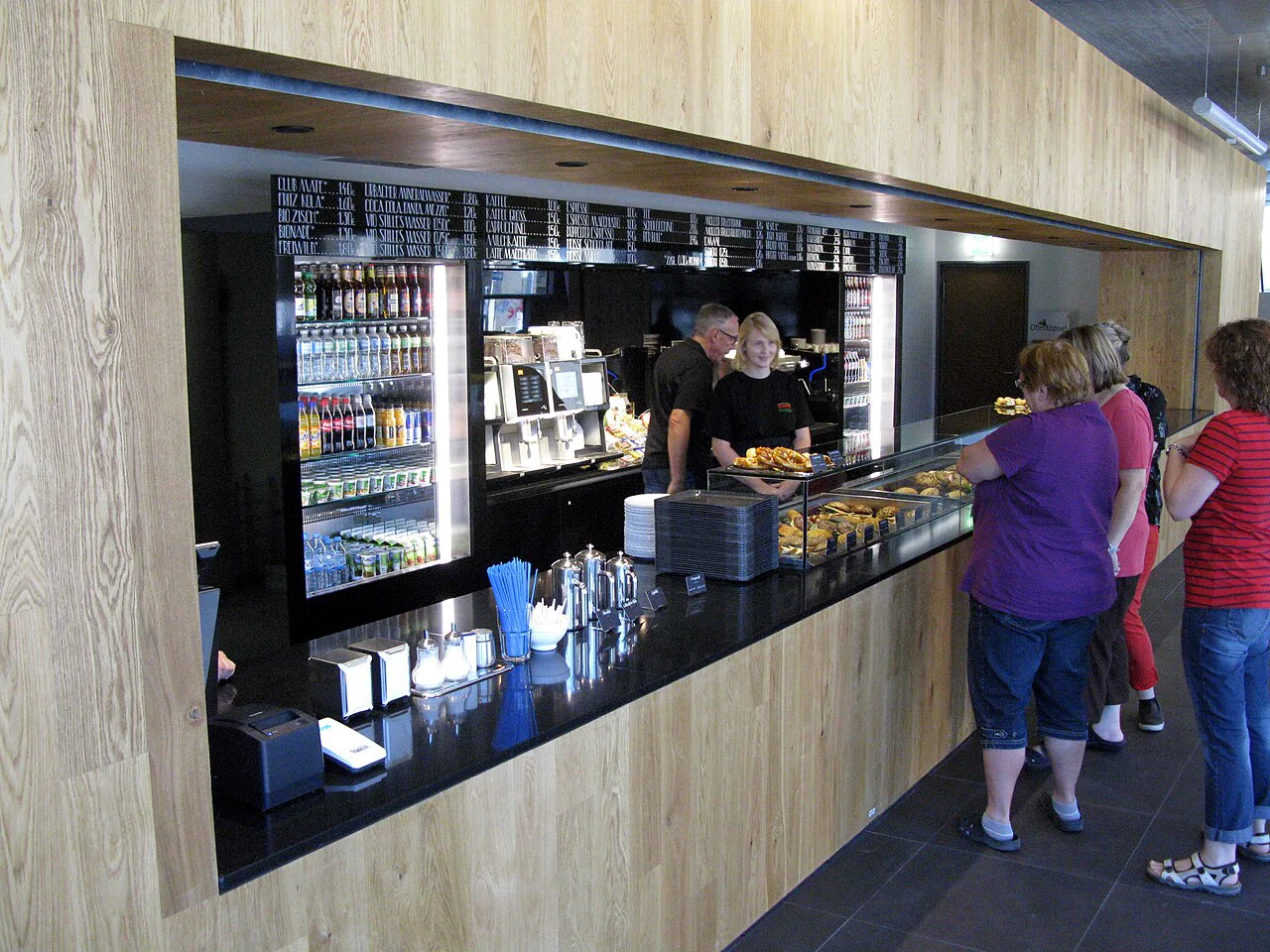 Self-service counter at Café Libresso in the university library, Freiburg.