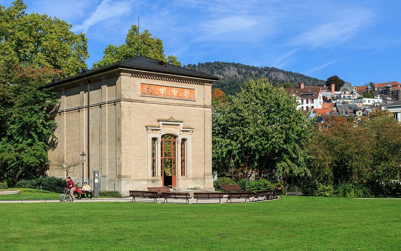 The historic pump house in the spa park, Baden-Baden.
