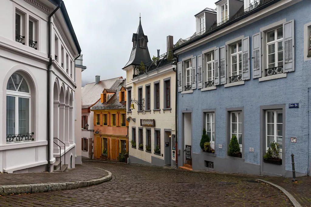 A cobbled old-town lane in Baden-Baden.