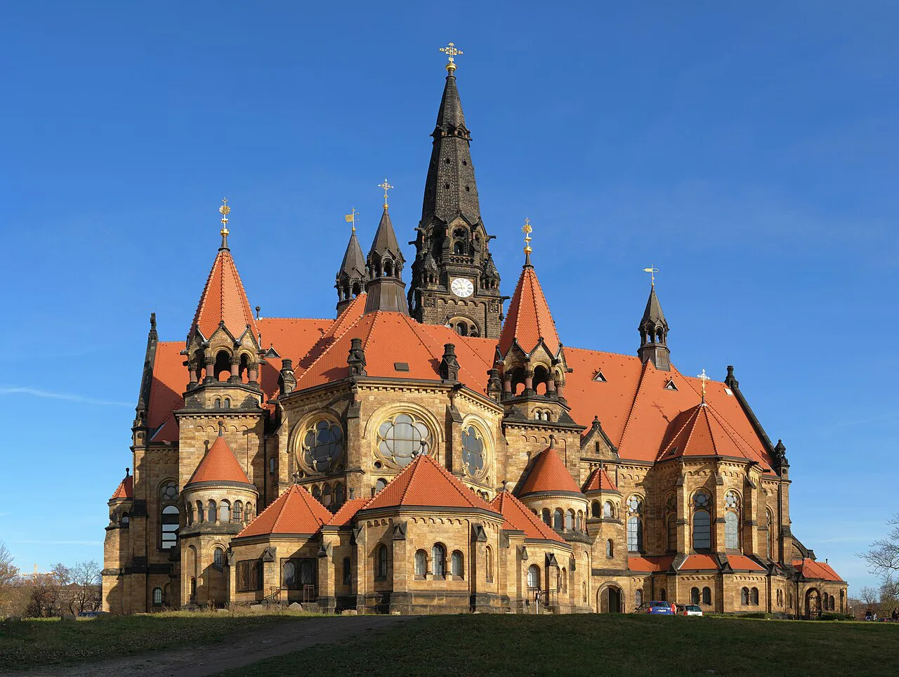 The south face of the Garrison Church, Dresden.