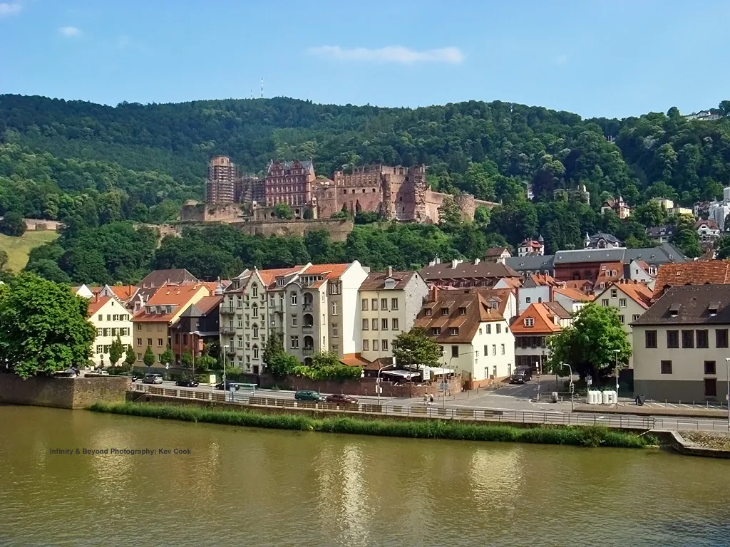 Heidelberg Castle above the old town and the Neckar River.