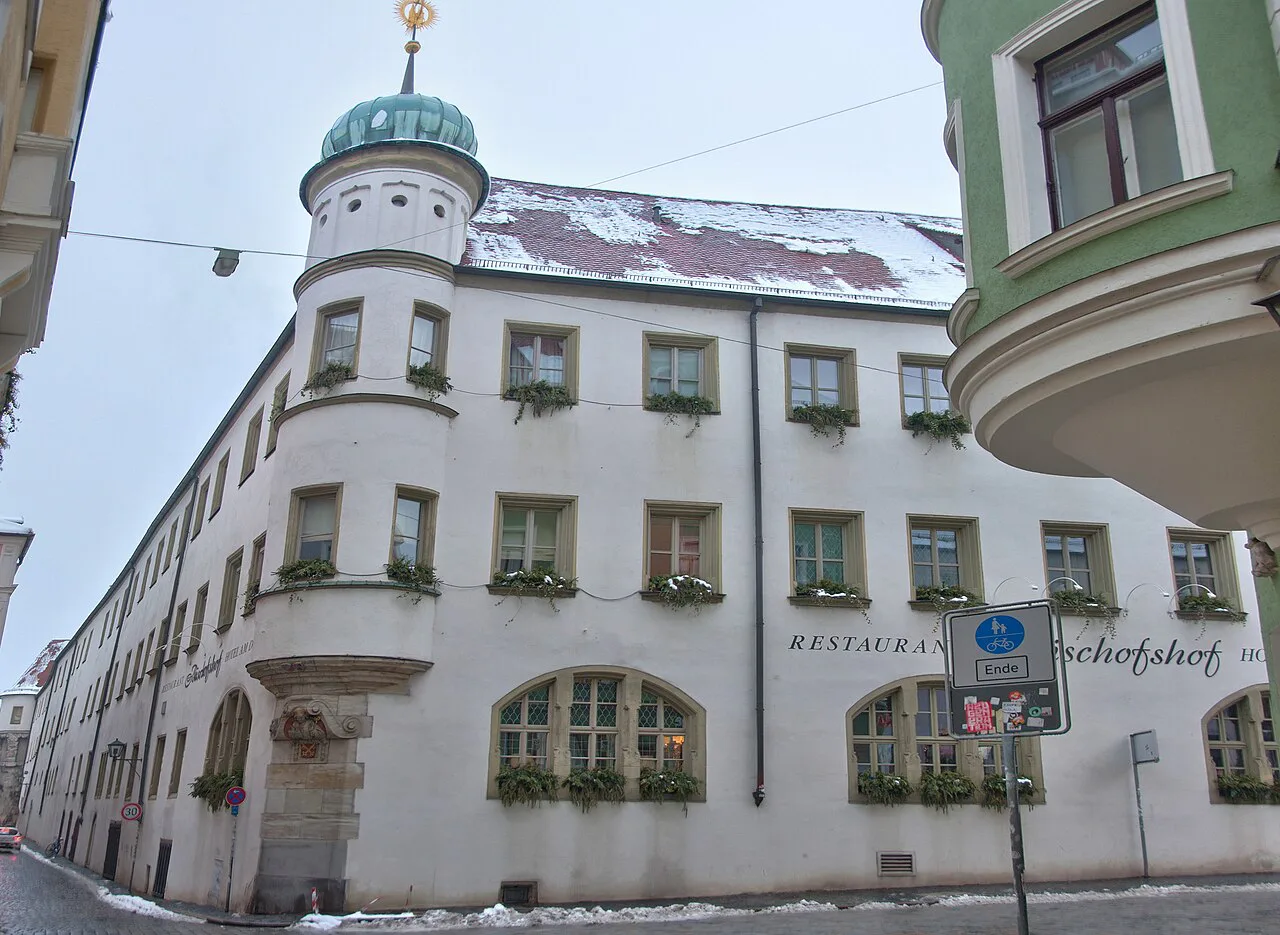 The Bischofshof building on Krauterermarkt, Regensburg.