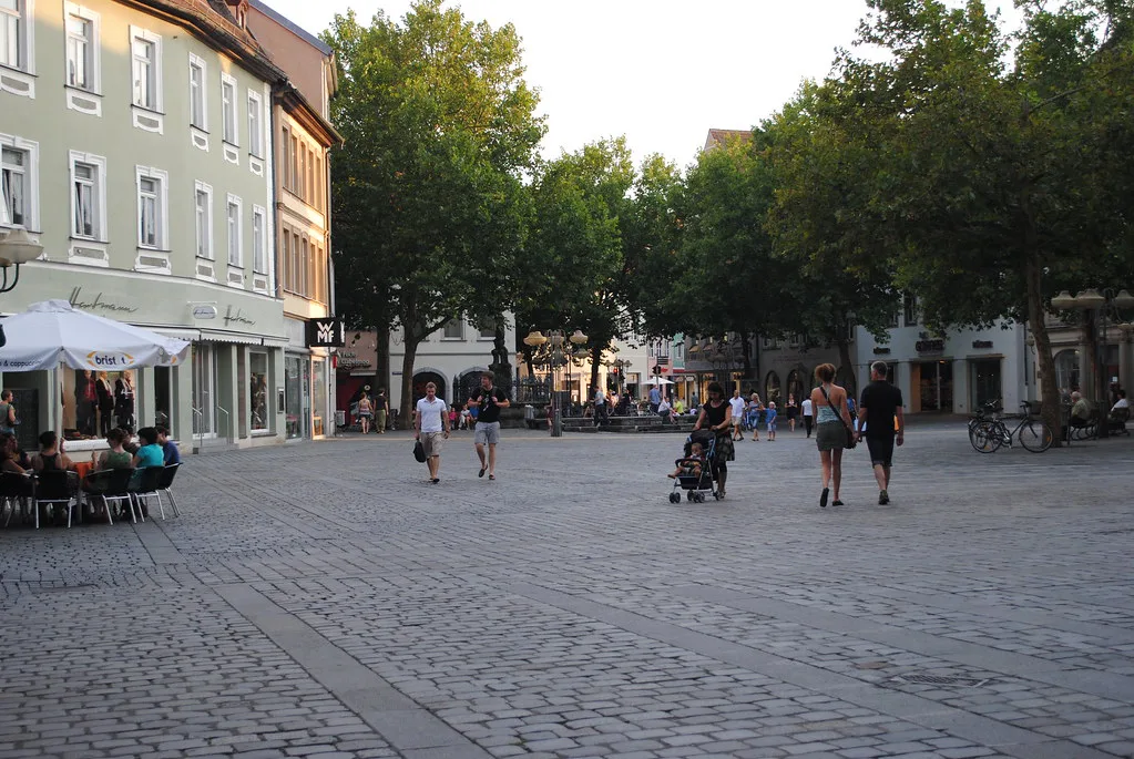 Grüner Markt square in the city center, Bamberg.