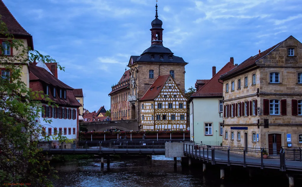 The Old Town Hall on the Regnitz river, Bamberg.