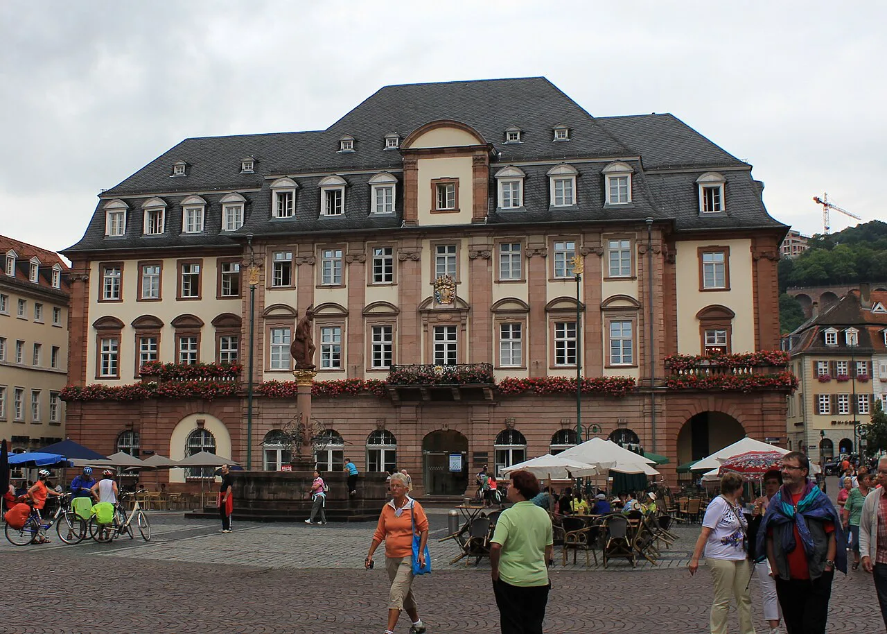 Heidelberg Town Hall on the Marktplatz, a short walk from Café Knösel.