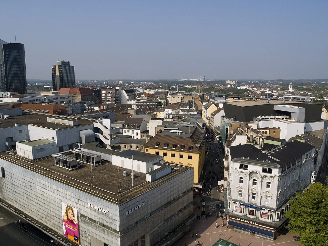 View over central Dortmund from the tower of St. Reinoldi, Dortmund.