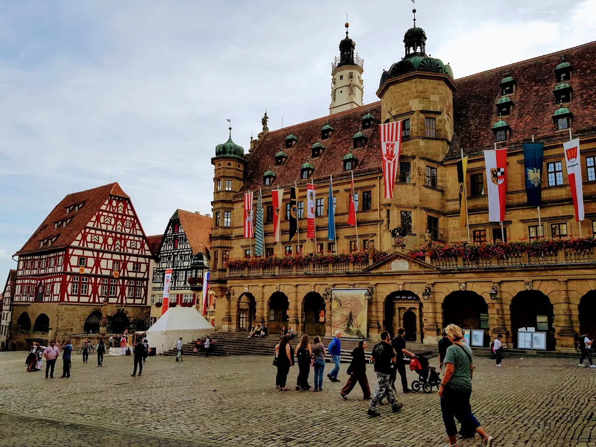 The Town Hall on the Market Square, Rothenburg ob der Tauber.