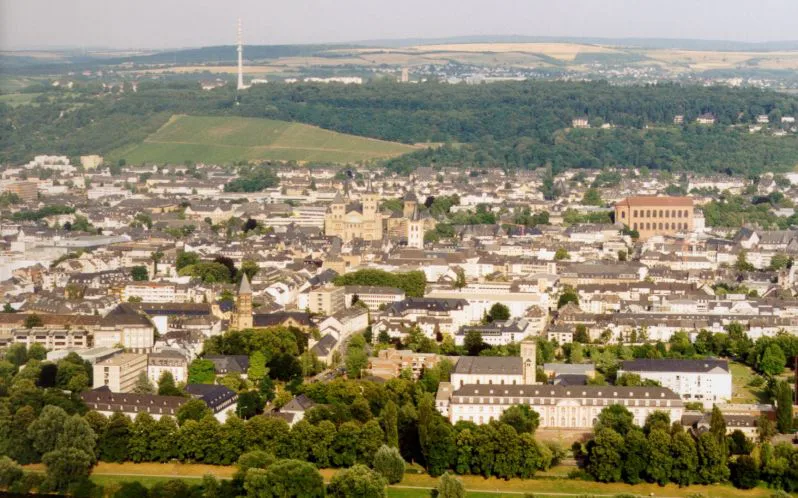 View over Trier's city center from the Mariensäule.