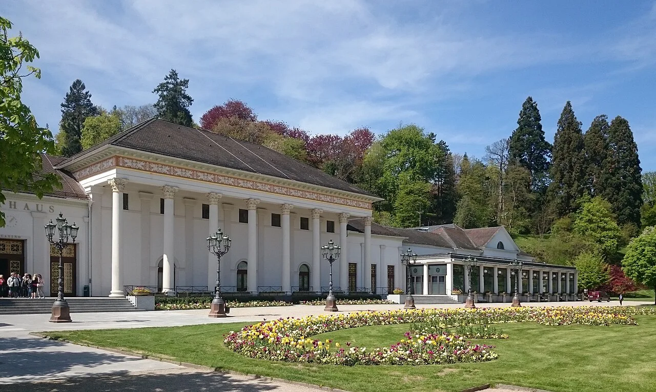 The Kurhaus and its flower gardens, Baden-Baden.