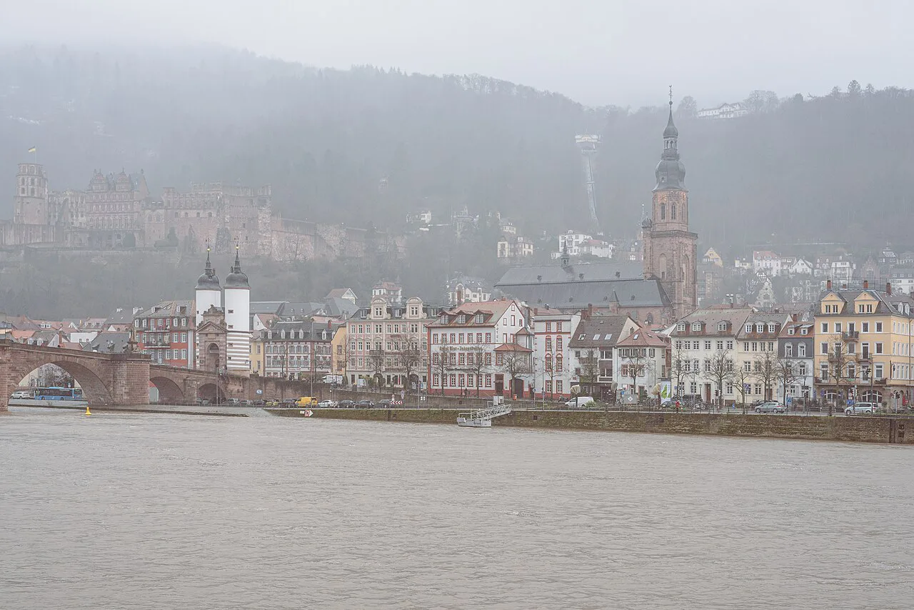 Heidelberg's old town across the Neckar River.