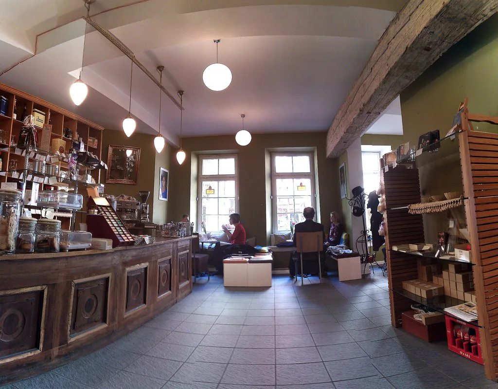 Inside Chocolaterie Yilliy café, Heidelberg.