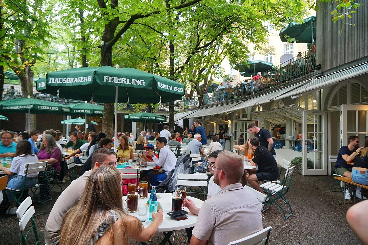 The Feierling brewery beer garden, Freiburg.
