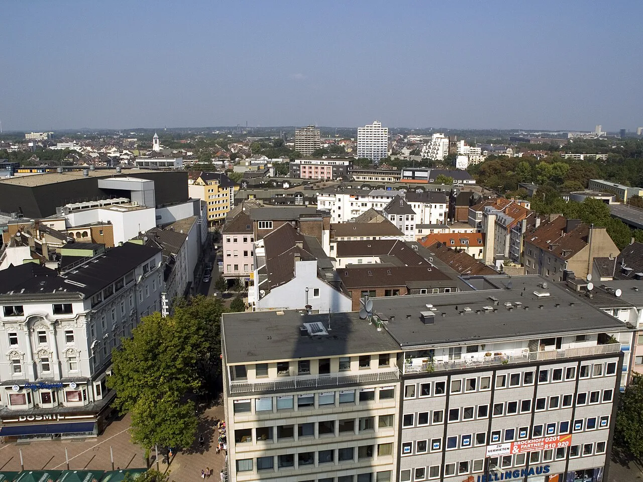 View over central Dortmund from the tower of St. Reinoldi.
