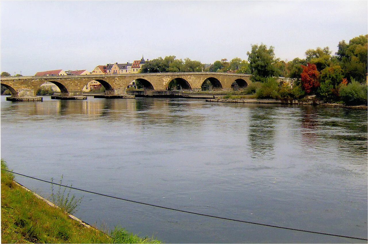 The Stone Bridge across the Danube, Regensburg.