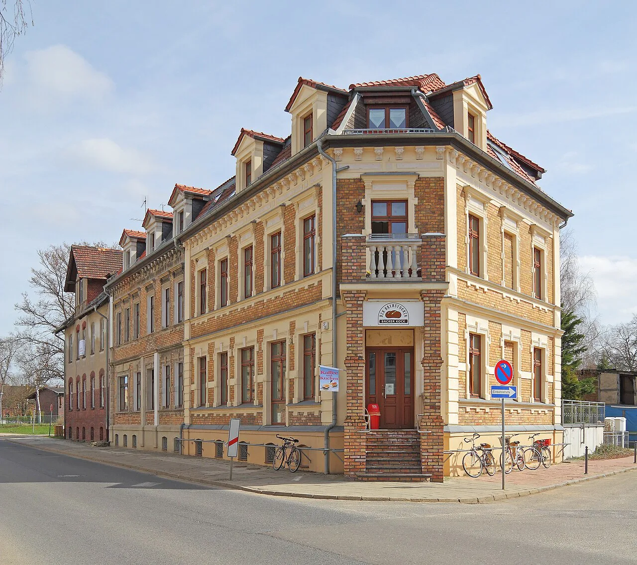 Old house with a bakery in Briesen (Mark), Brandenburg.