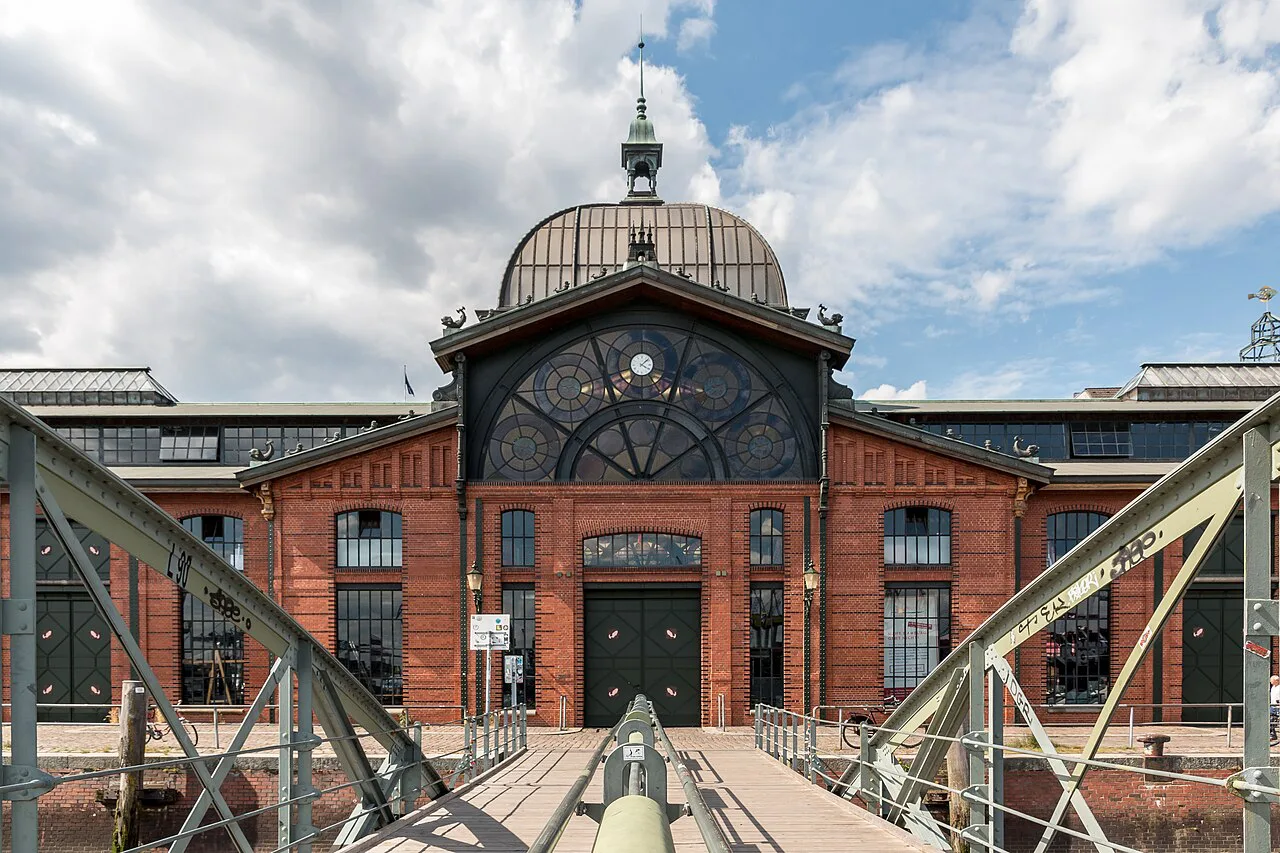 The Fish Auction Hall at the St. Pauli Fish Market, Hamburg.