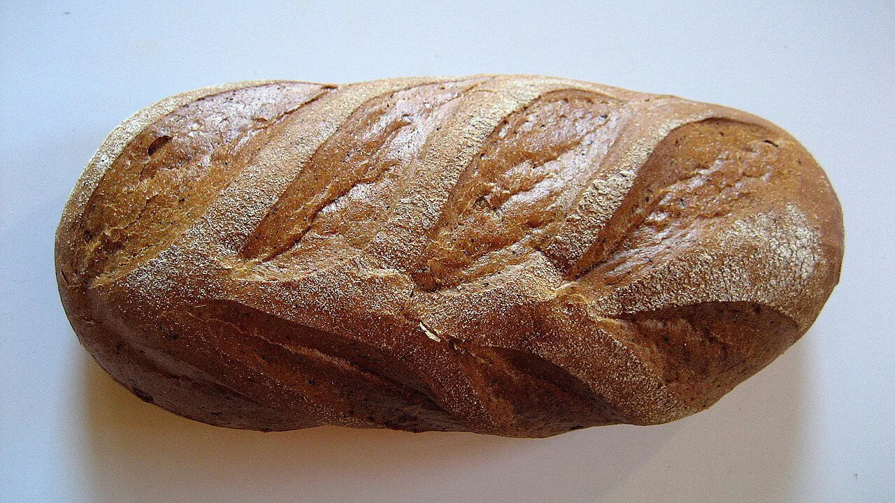 A loaf of rye bread.