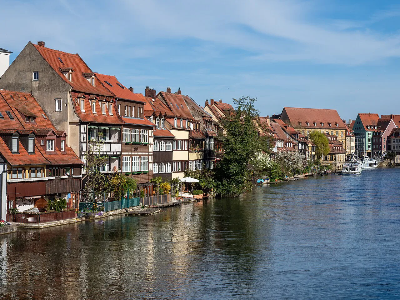 The fishermen's houses of Little Venice on the Regnitz River, Bamberg.