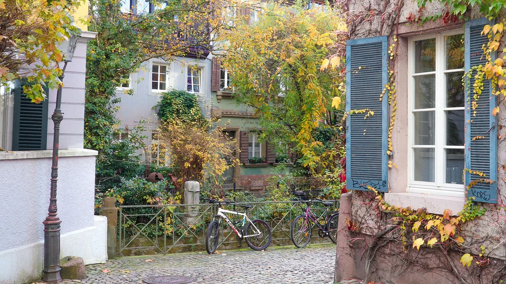 A quiet lane in the old town, Freiburg.
