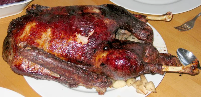 A whole roast St. Martin's goose.