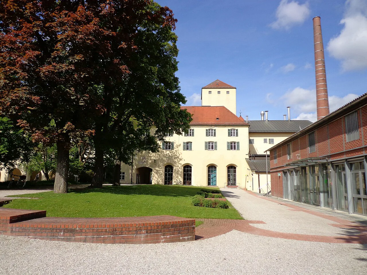 The Weihenstephan state brewery buildings on Weihenstephan hill, Freising.