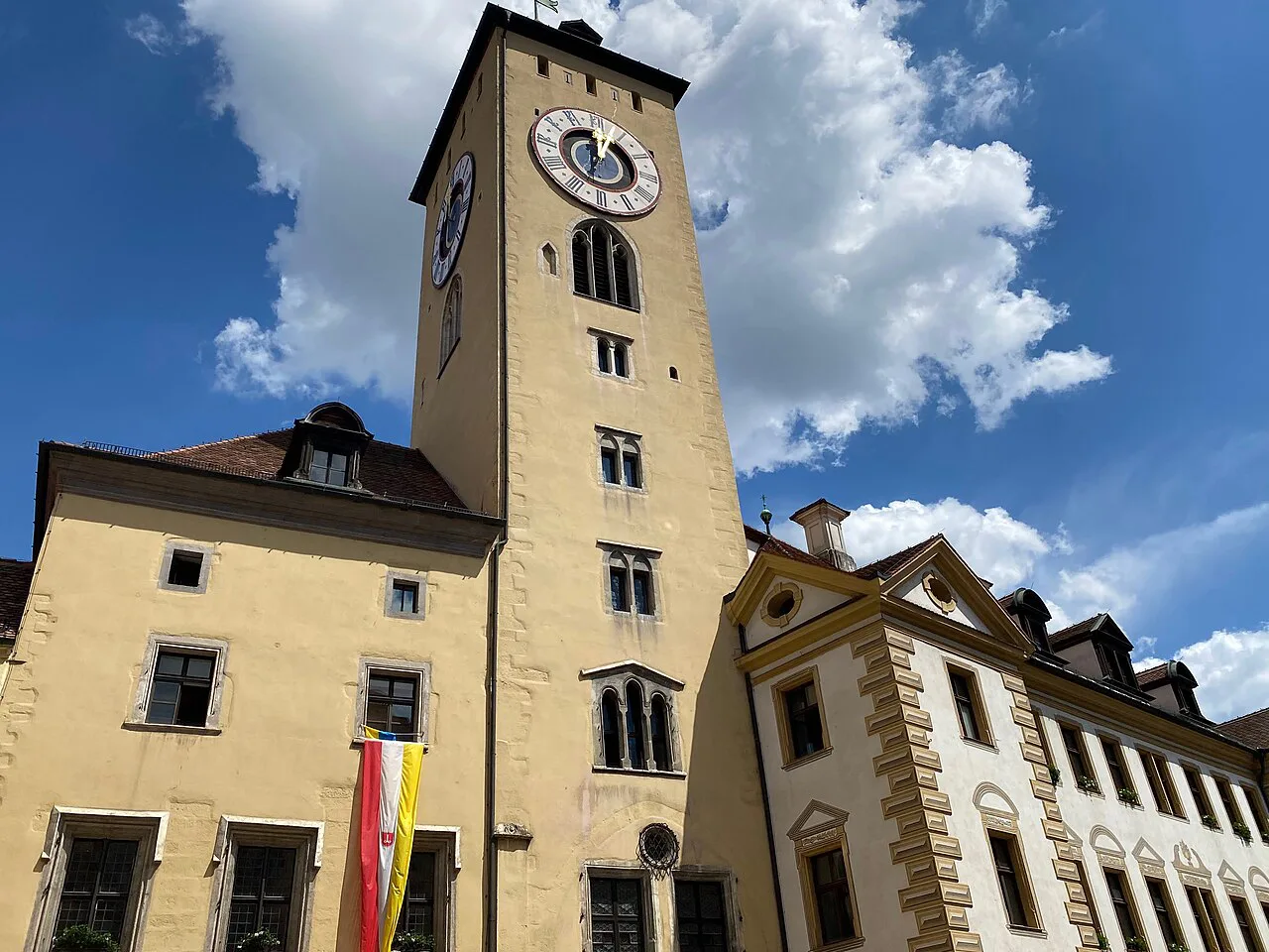 The tower of the Old Town Hall, Regensburg.