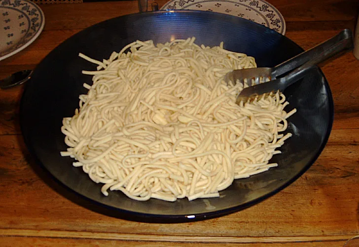 Spätzle tossed with a little butter.