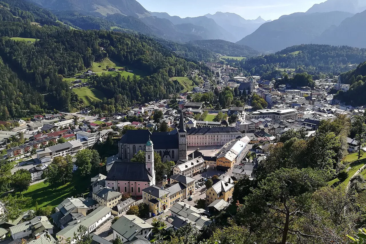 Berchtesgaden in its alpine valley.