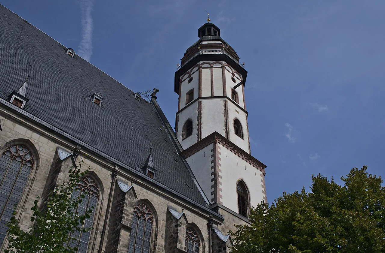 The tower of St. Thomas Church, Leipzig.