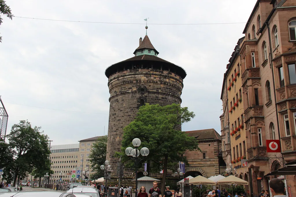 The Frauentorturm tower on the city wall, Nuremberg.