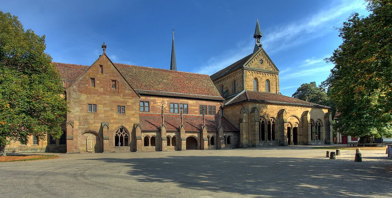 Maulbronn Monastery church and courtyard, Baden-Württemberg.