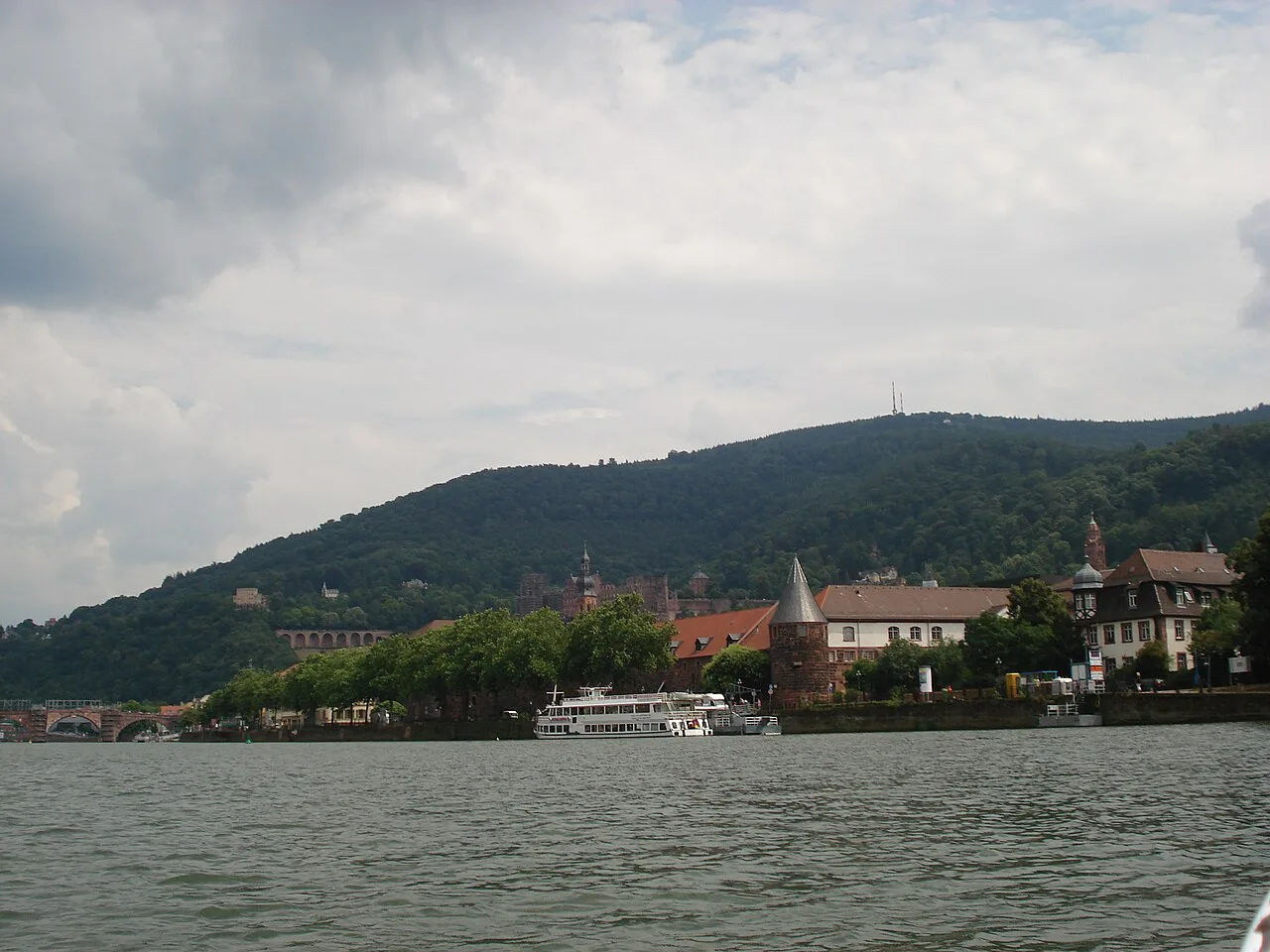 Heidelberg's old town seen across the Neckar River.