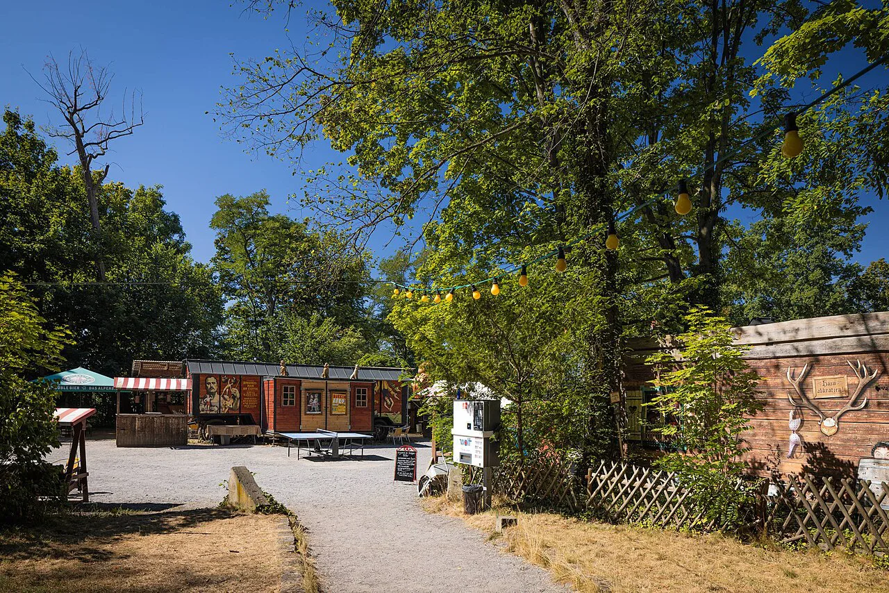 The Saloppe summer beer garden in Dresden.