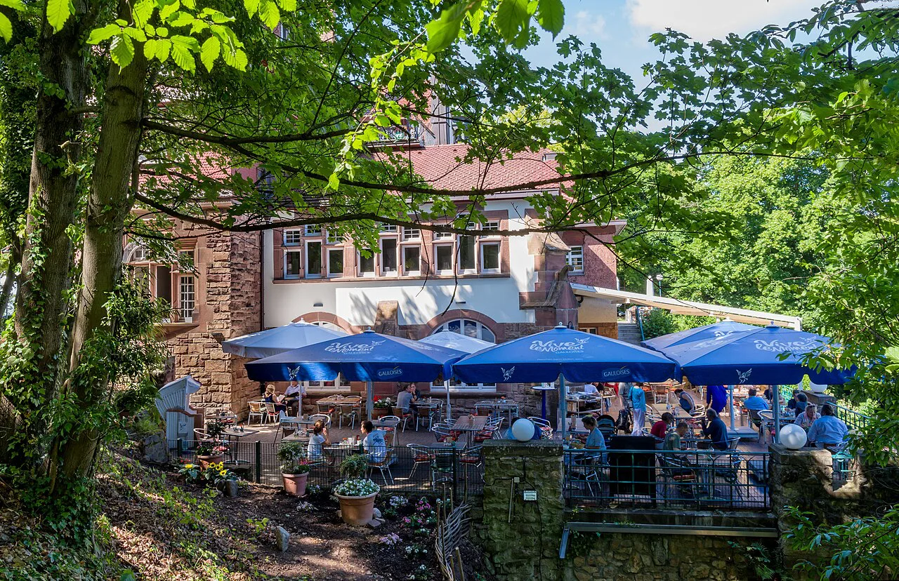 Terrace of the Schloss-Café on the Lorettoberg, Freiburg.